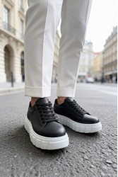 Mens Sneakers - Black White - 144