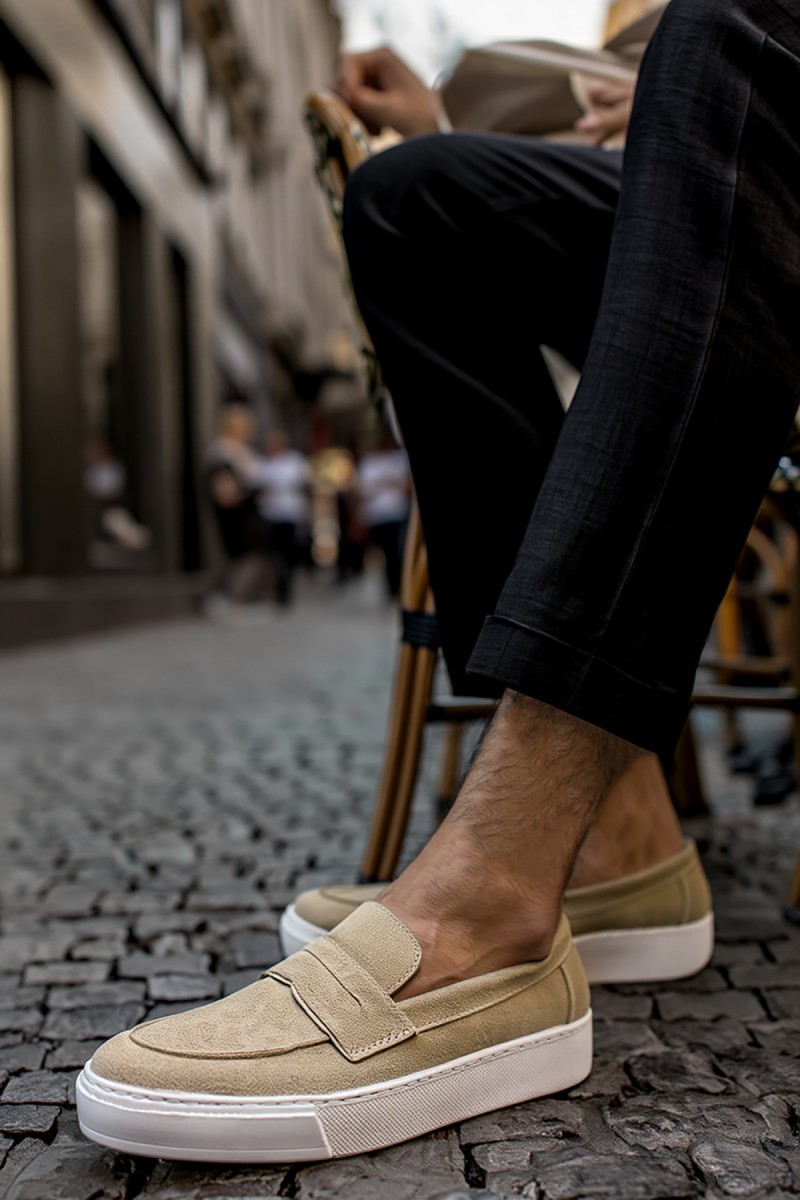 Mens Loafer - Mink Suede - 400