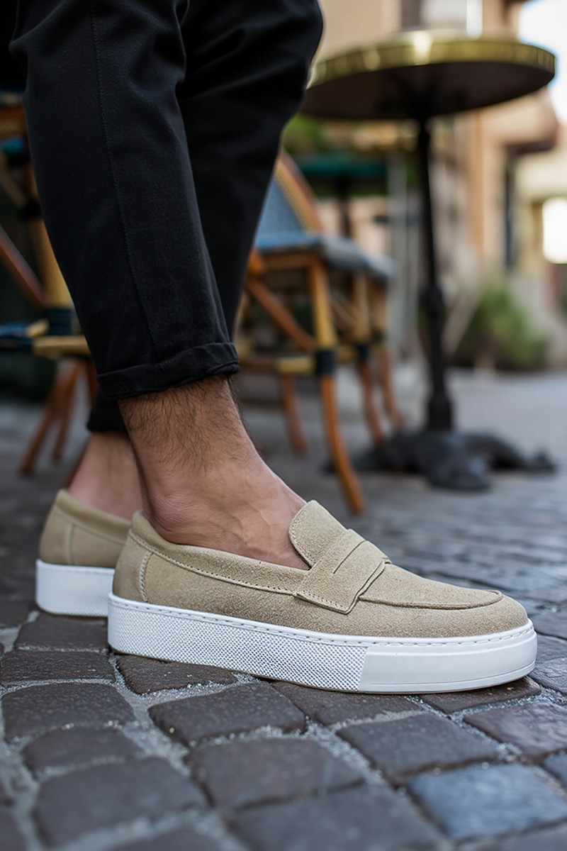 Erkek Mokasen - Vizon Süet - 400