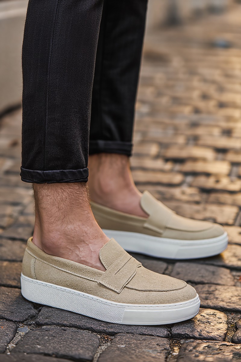 Erkek Mokasen - Vizon Süet - 400