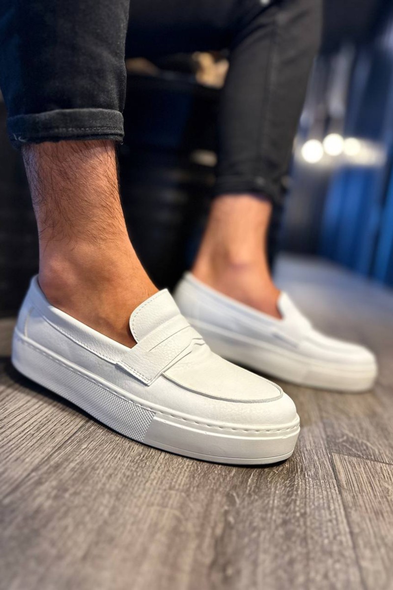 Erkek Mokasen - Beyaz - 400