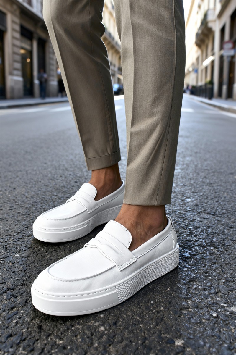 Mens Loafer - White - 400