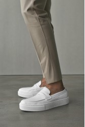 Erkek Mokasen - Beyaz - 400