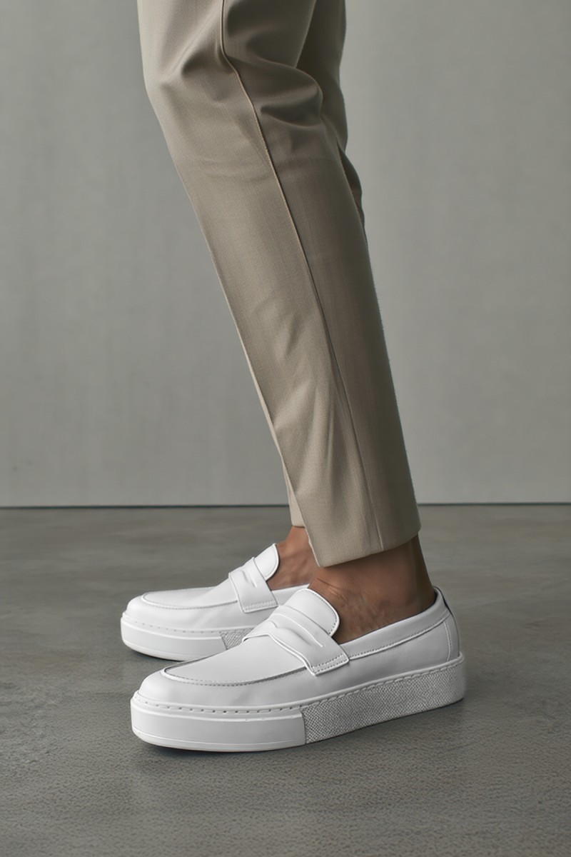 Mens Loafer - White - 400