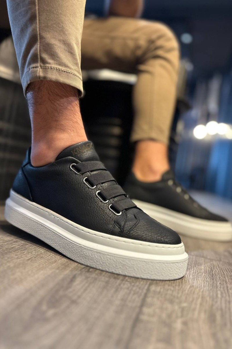 Mens Sneakers - Black White - 521