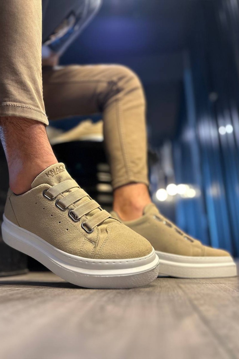 Mens Sneakers - Beige Suede - 521