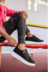 Erkek Sneaker - Siyah Beyaz - 555