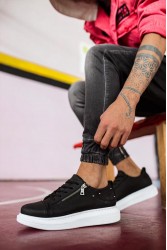 Erkek Sneaker - Siyah Beyaz - 555