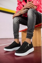 Erkek Sneaker - Siyah Beyaz - 555