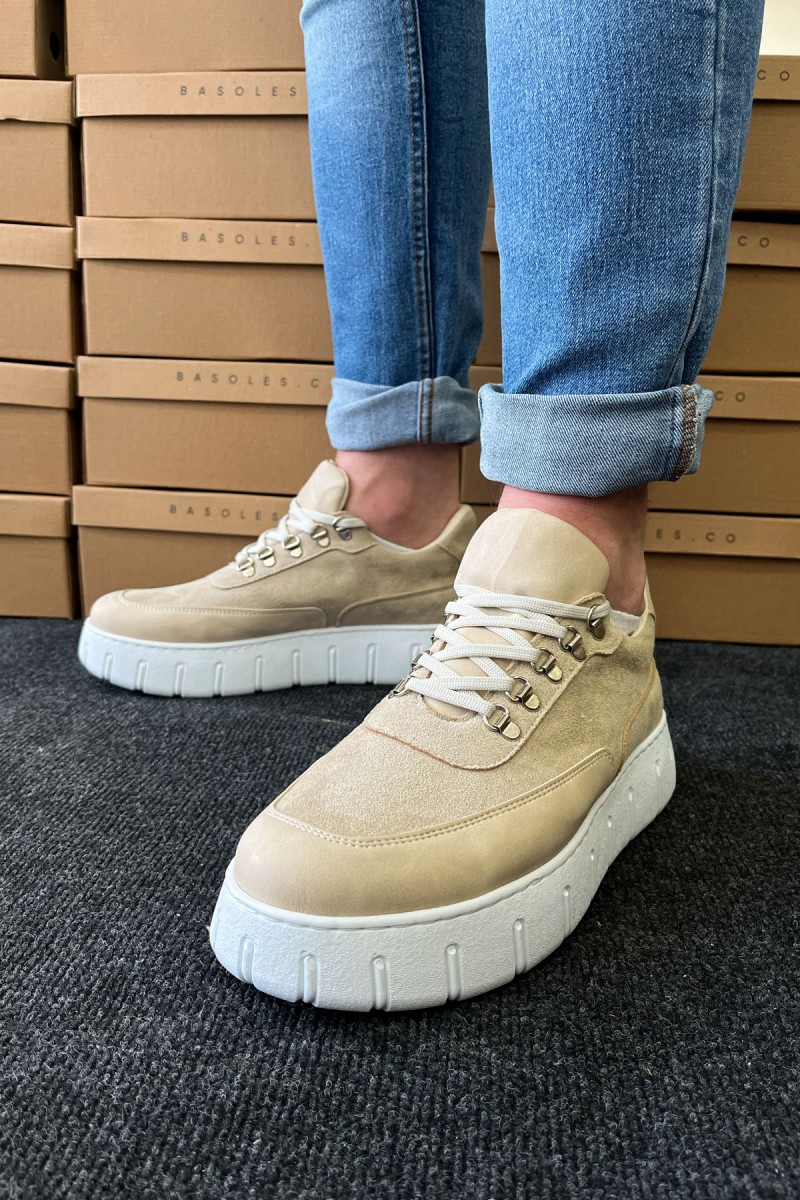 Erkek Sneaker - Bej Süet - 600
