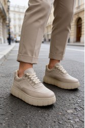Mens Sneakers - Beige Suede 1 - 600