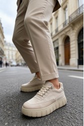 Mens Sneakers - Beige Suede 1 - 600