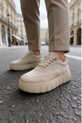 Mens Sneakers - Beige Suede 1 - 600
