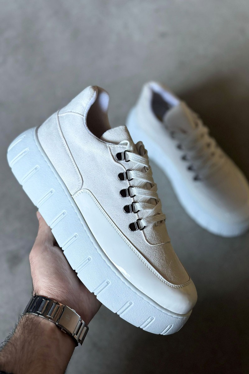 Erkek Sneaker - Beyaz Süet - 600