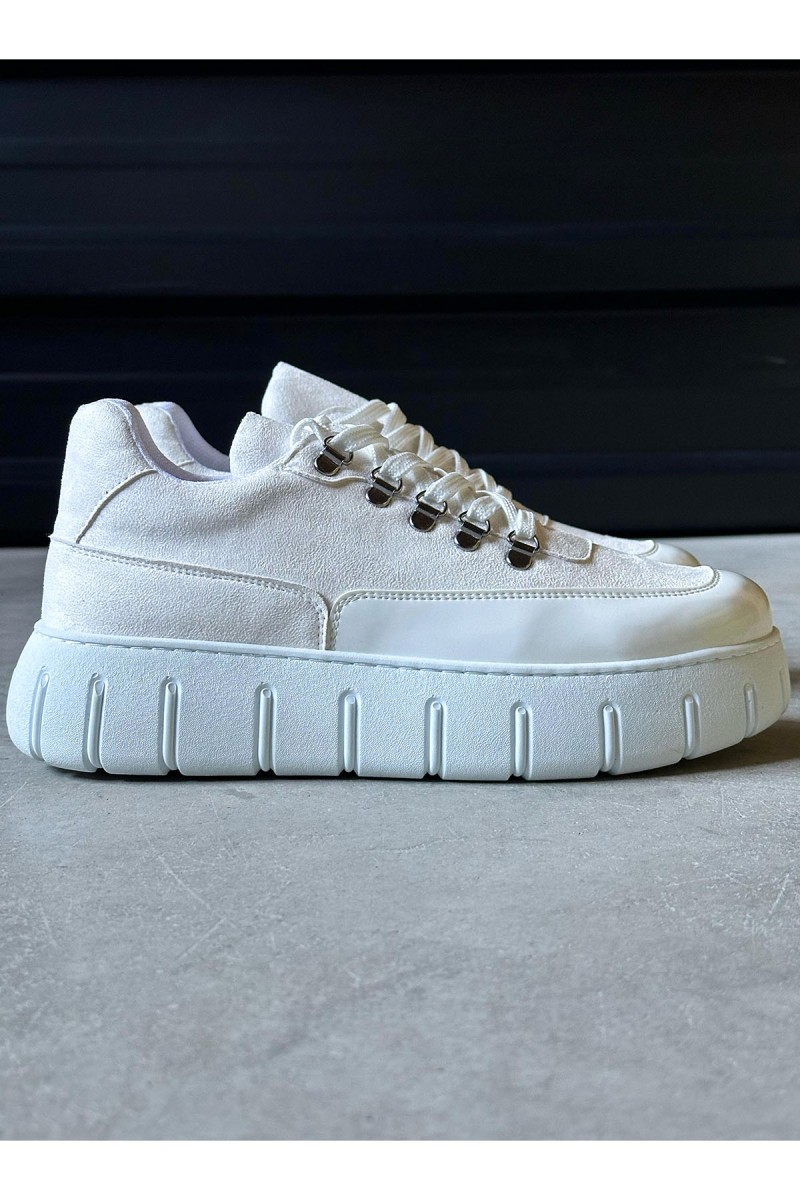 Erkek Sneaker - Beyaz Süet - 600