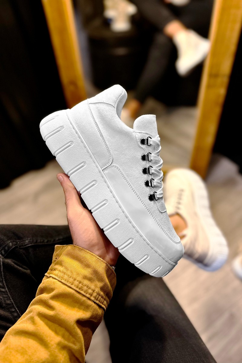 Erkek Sneaker - Beyaz Süet - 600