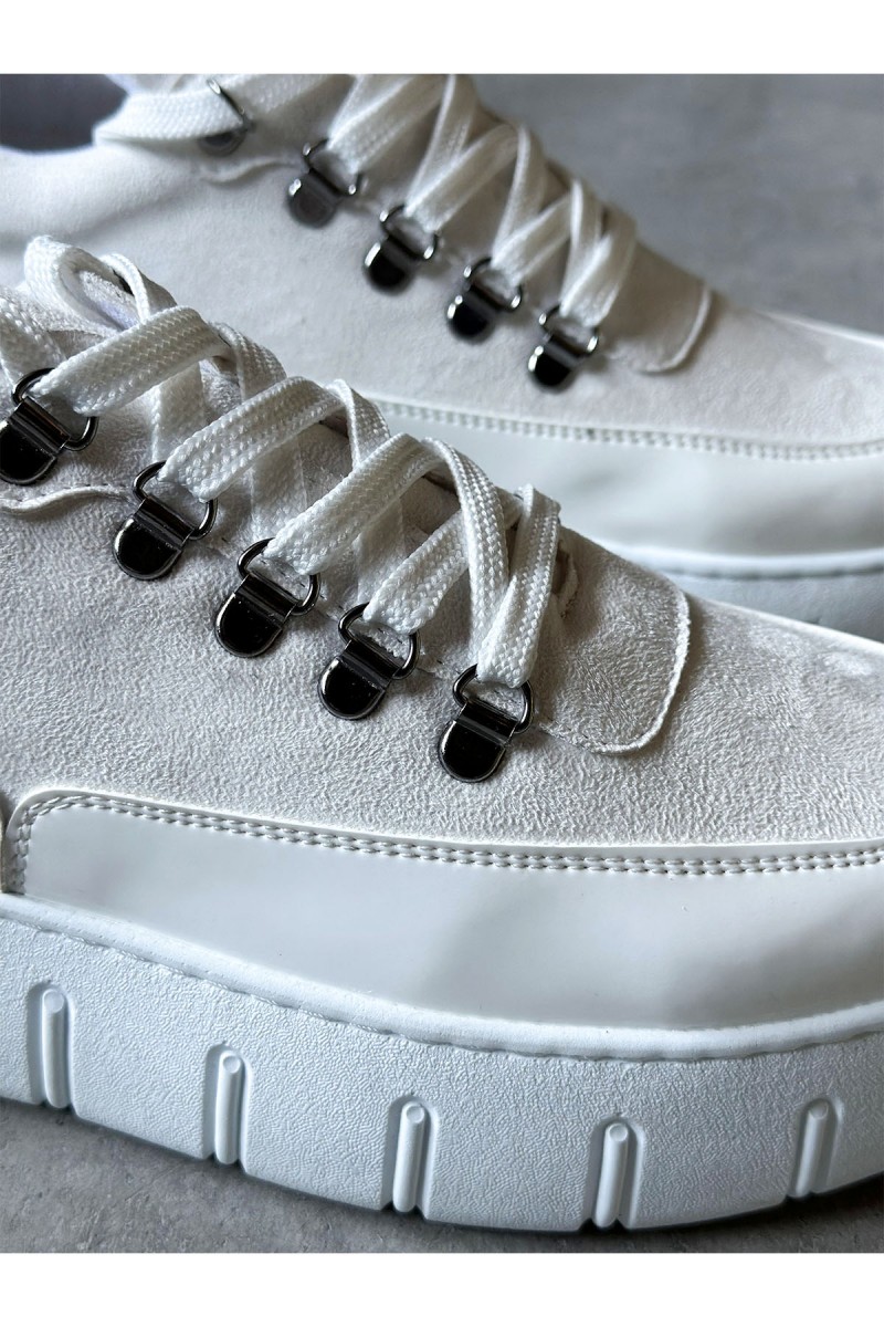 Erkek Sneaker - Beyaz Süet - 600