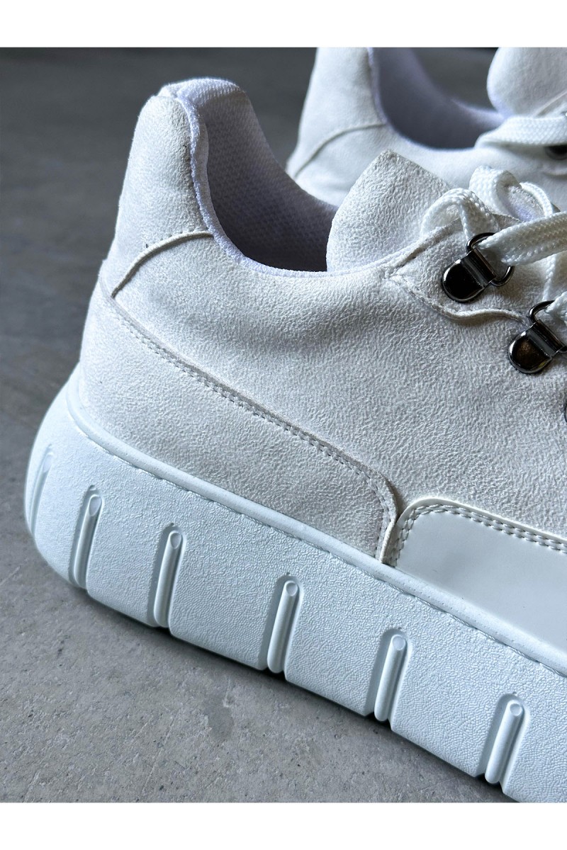 Erkek Sneaker - Beyaz Süet - 600