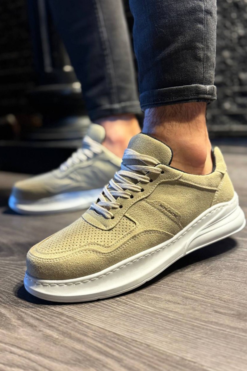 Erkek Sneaker - Bej Süet - 707