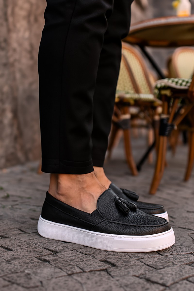 Erkek Sneaker - Siyah Beyaz - 717