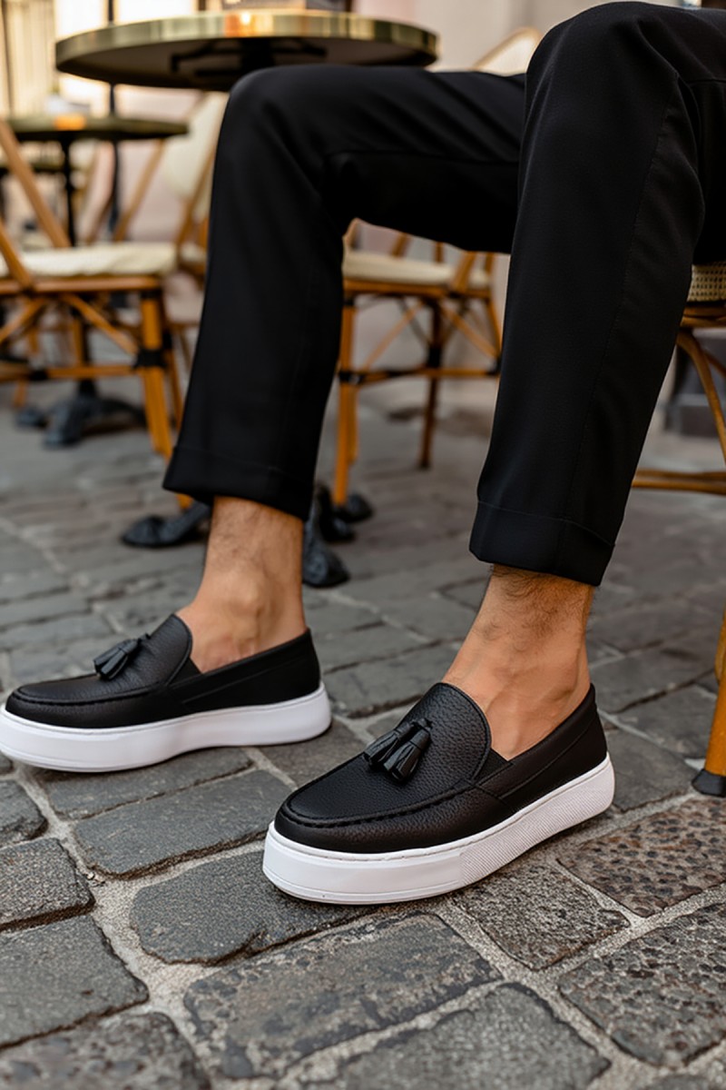 Erkek Sneaker - Siyah Beyaz - 717