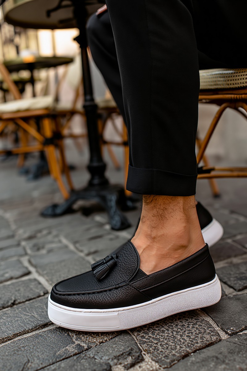 Erkek Sneaker - Siyah Beyaz - 717