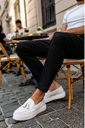 Erkek Sneaker - Beyaz - 717