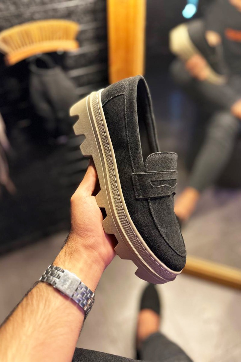 Erkek Makosen - Siyah Süet - 779