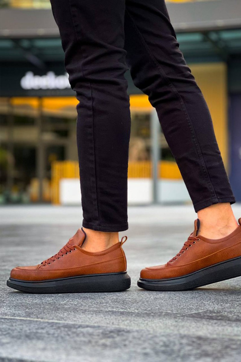 Erkek Sneaker - Taba Siyah - 814