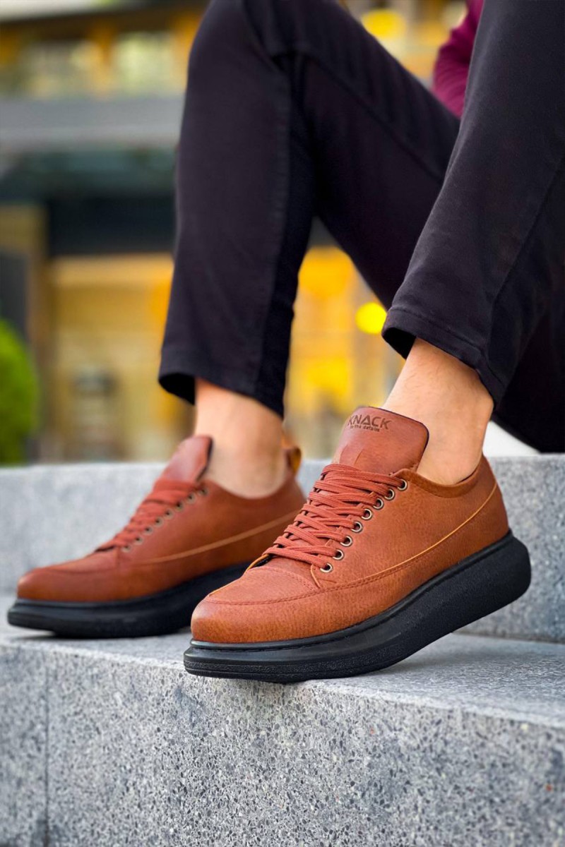 Erkek Sneaker - Taba Siyah - 814