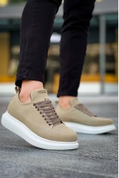 Erkek Sneaker - Bej Süet - 814