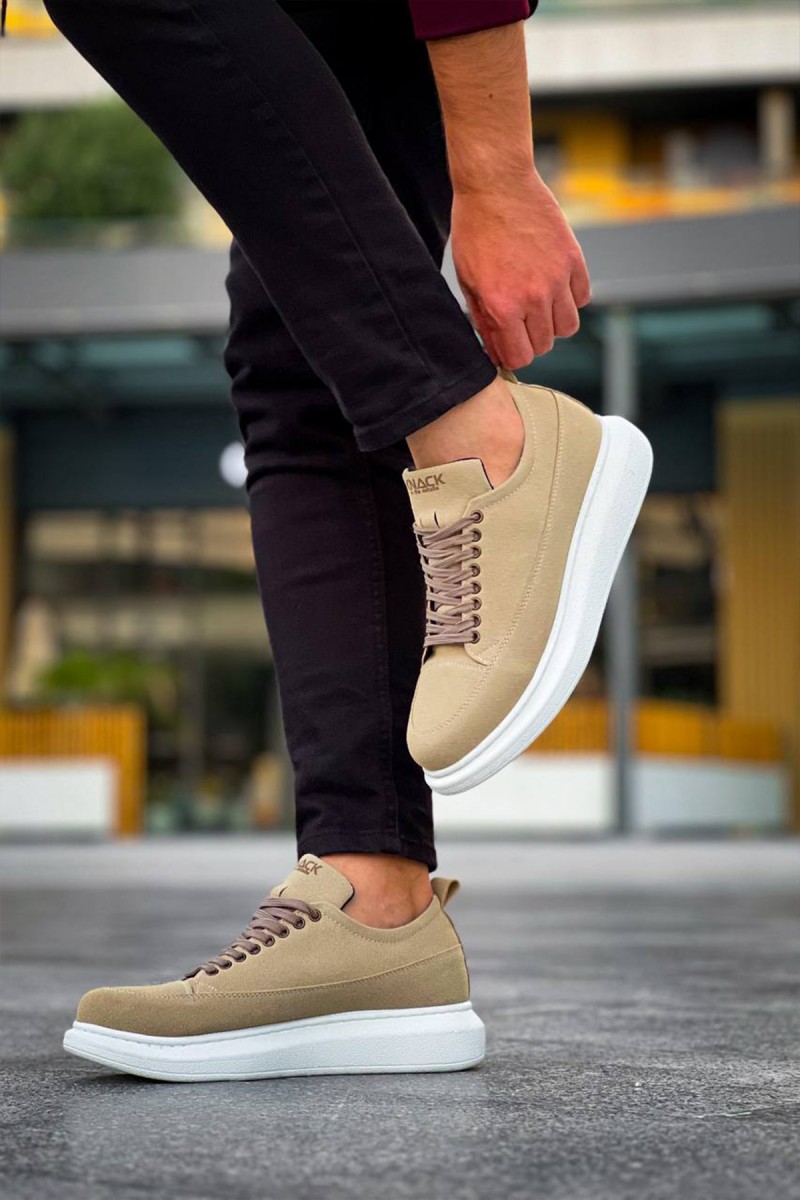 Erkek Sneaker - Bej Süet - 814