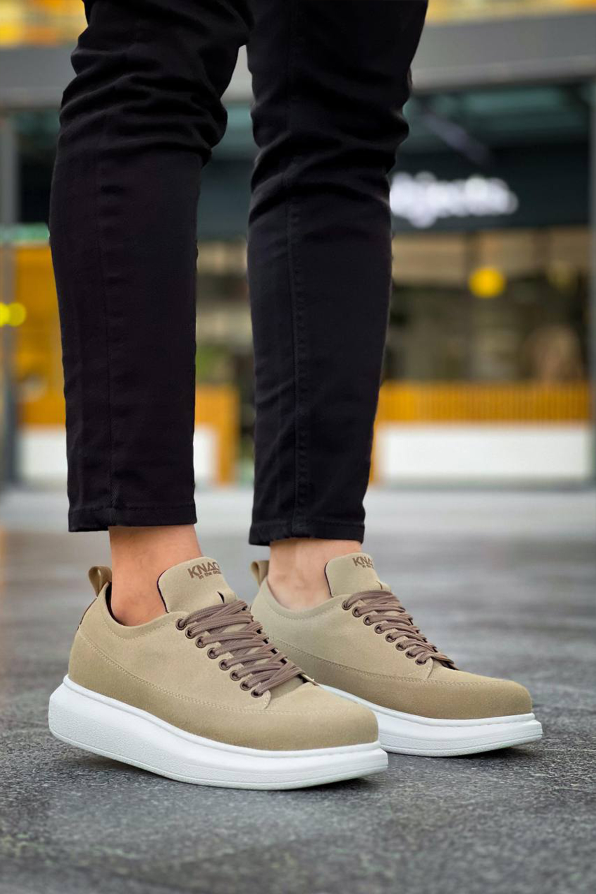 Erkek Sneaker - Bej Süet - 814