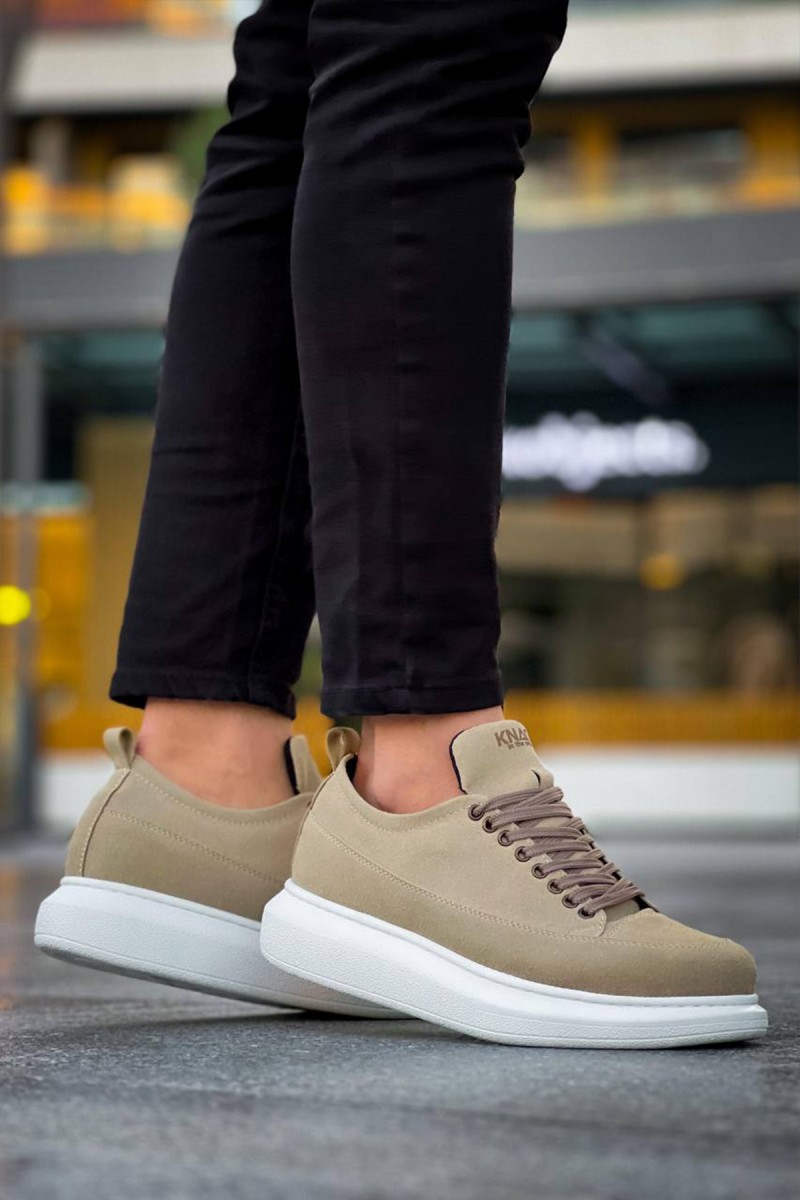 Erkek Sneaker - Bej Süet - 814