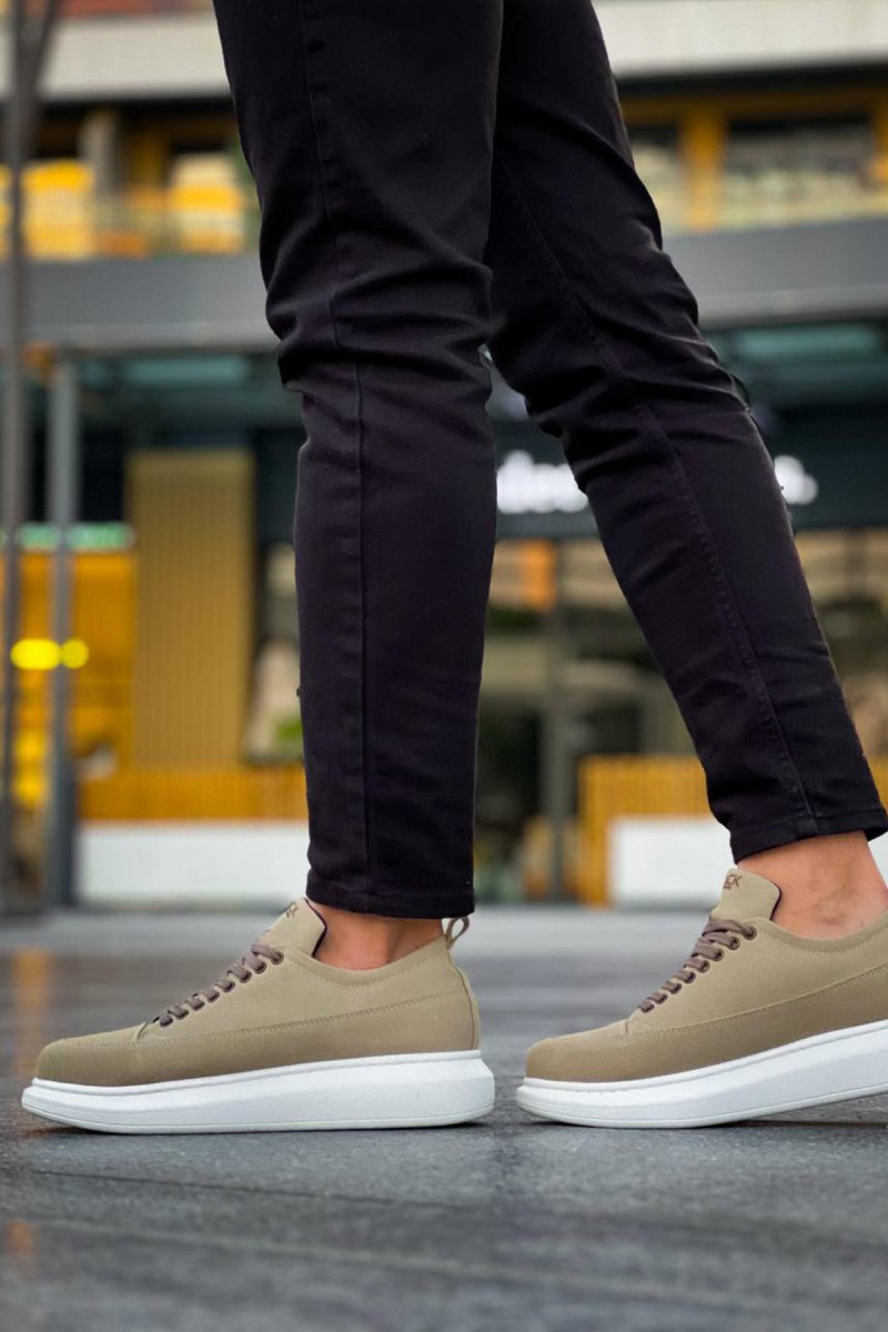 Erkek Sneaker - Bej Süet - 814