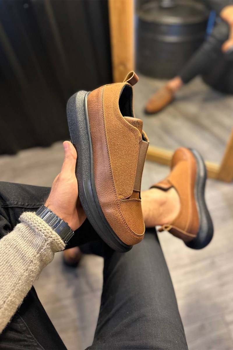 Erkek Sneaker - Taba Siyah - 911