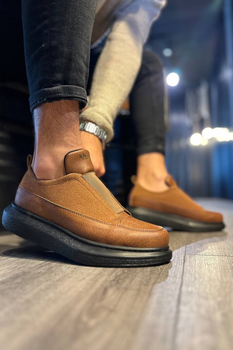 Erkek Sneaker - Taba Siyah - 911