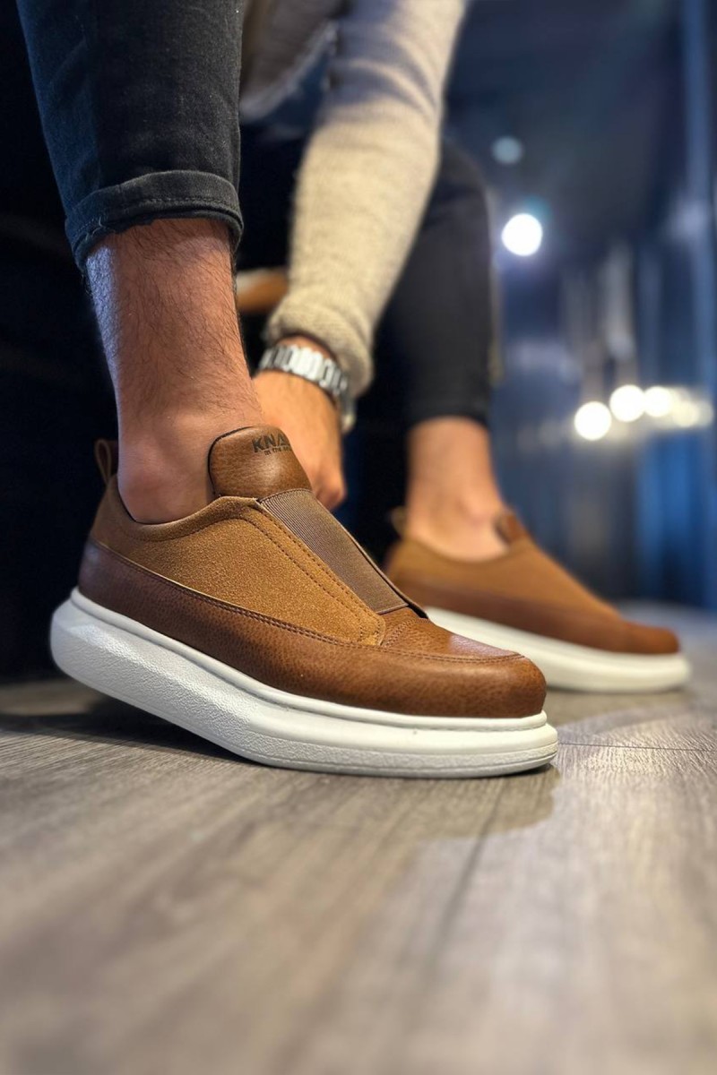 Erkek Sneaker - Taba Beyaz - 911