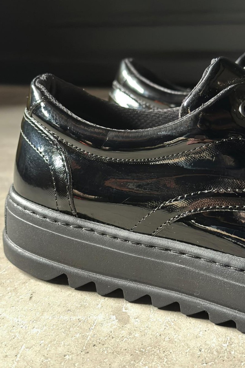 Erkek Günlük Ayakkabı - Siyah - Rugan - T12