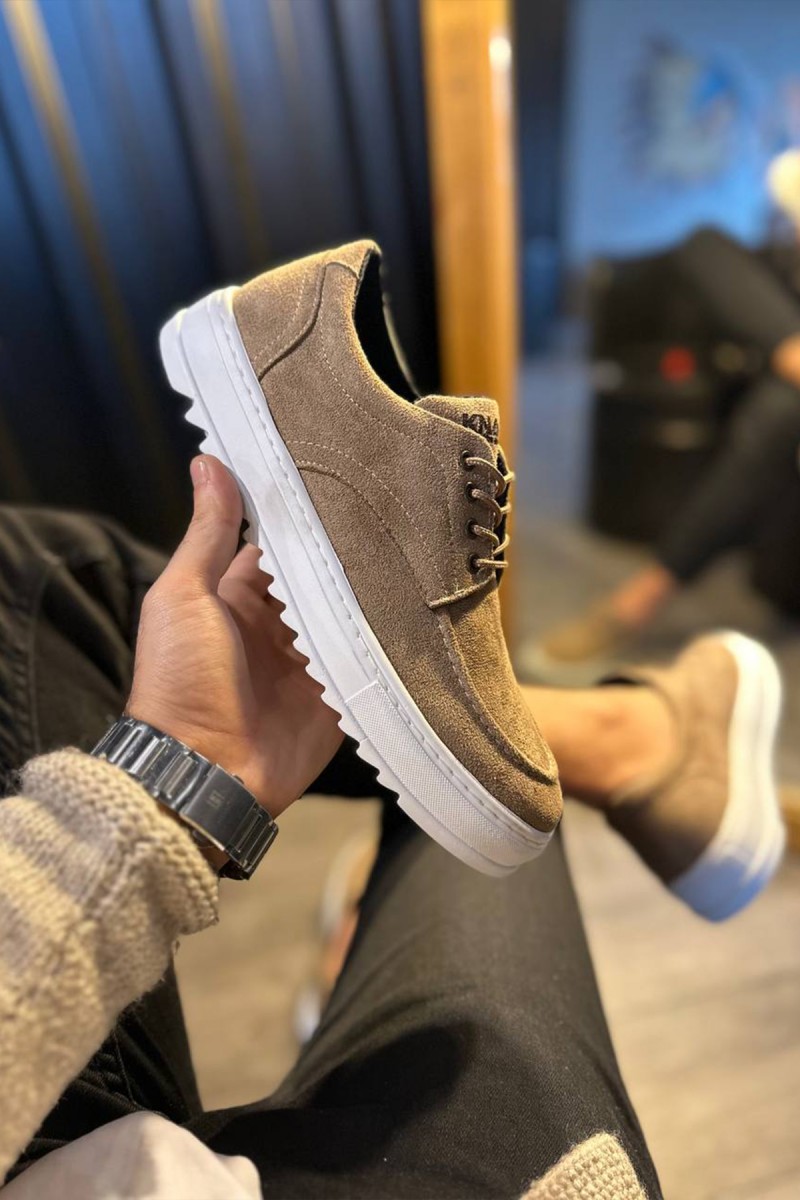 Erkek Günlük Ayakkabı - Camel Süet - T12