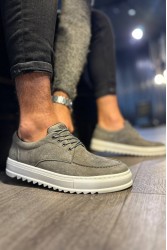 Erkek Günlük Ayakkabı - Gri Süet - T12