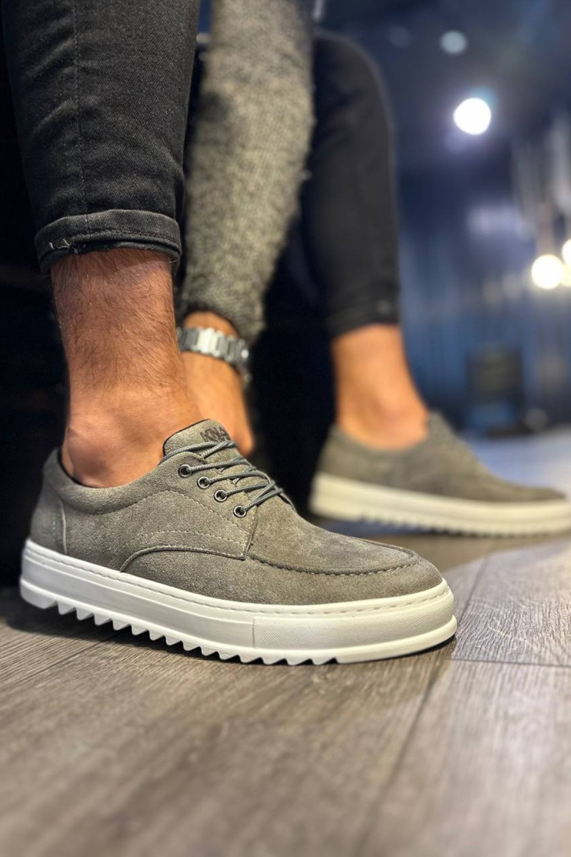Erkek Günlük Ayakkabı - Gri Süet - T12