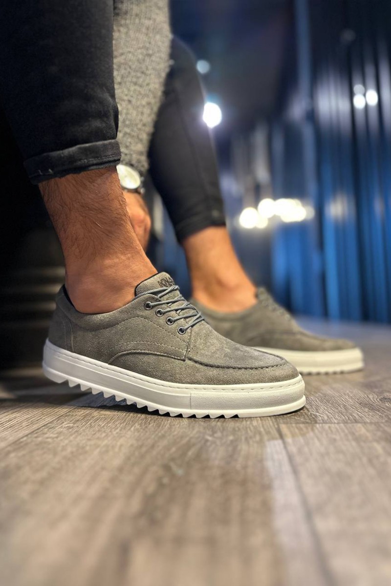 Erkek Günlük Ayakkabı - Gri Süet - T12