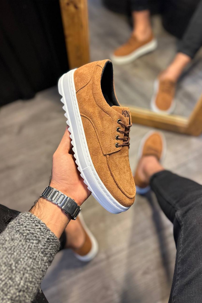 Erkek Günlük Ayakkabı - Taba Süet - T12