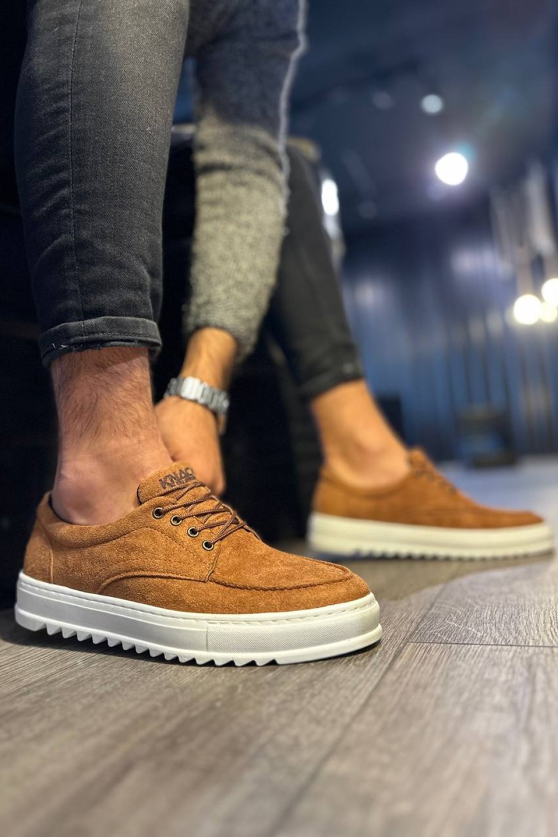 Erkek Günlük Ayakkabı - Taba Süet - T12