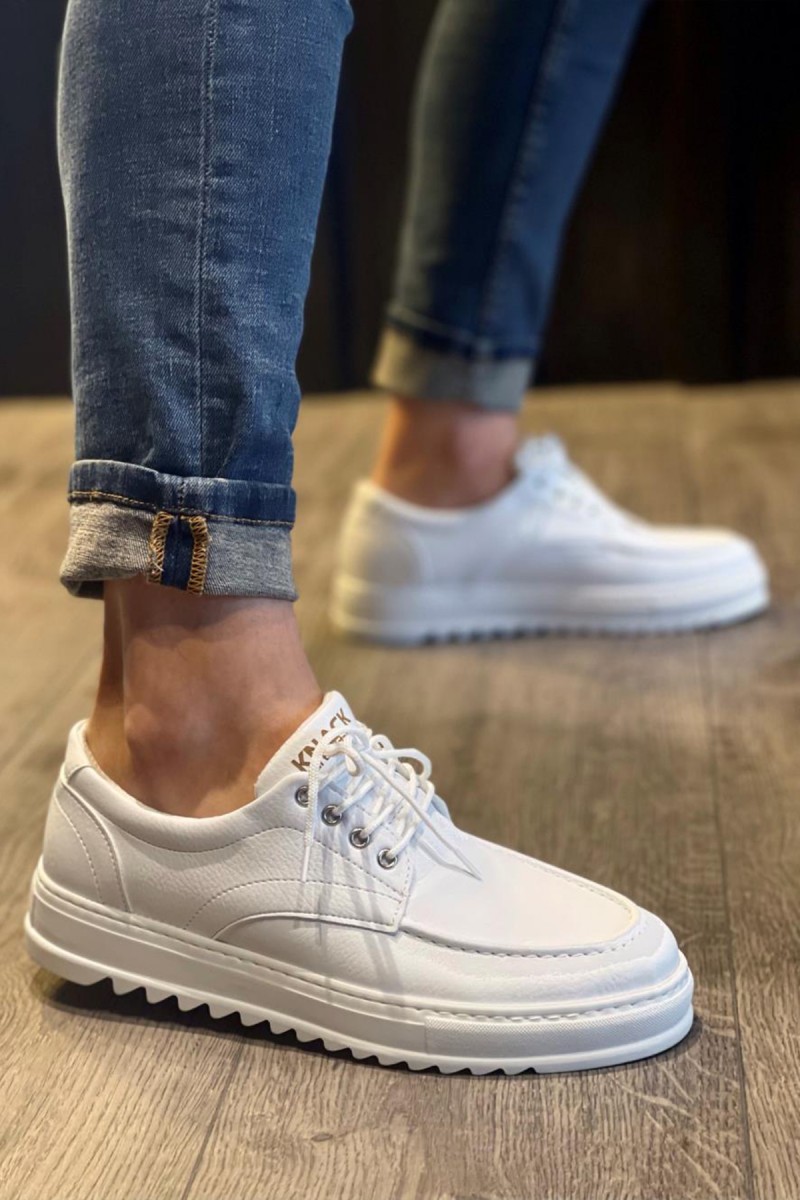Mens Casual Shoes - White - T12