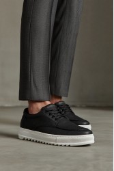 Mens Casual Shoes - Black White - T12