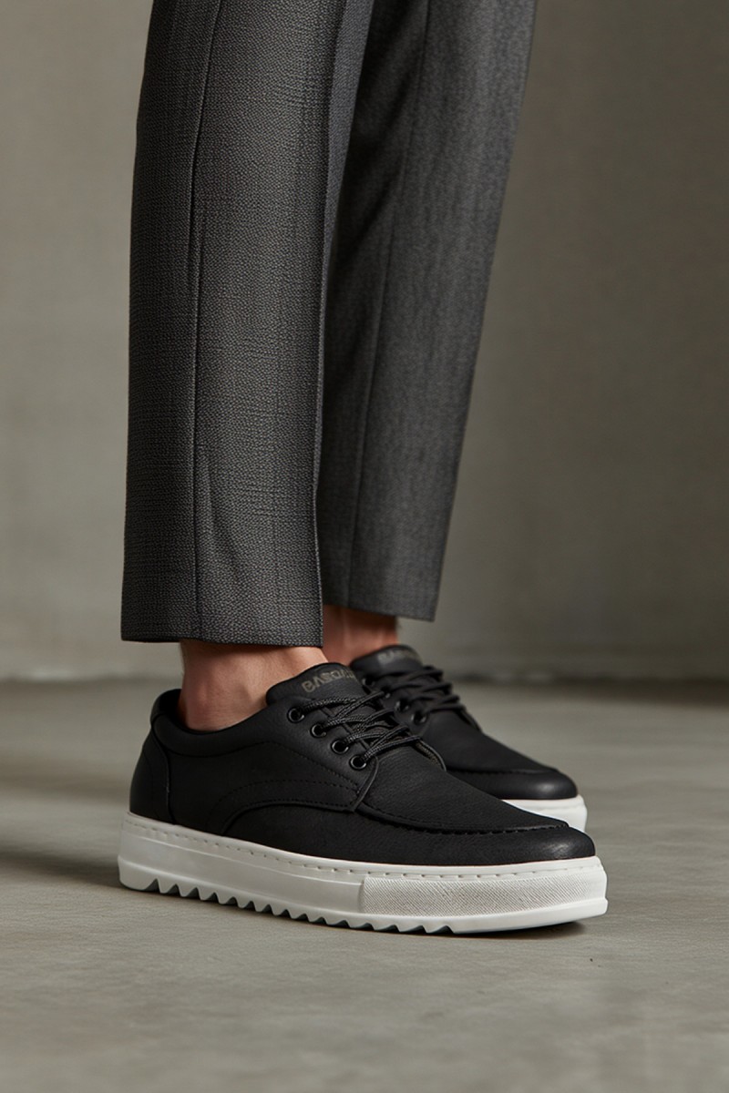 Erkek Günlük Ayakkabı - Siyah Beyaz - T12