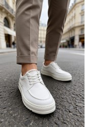 Mens Casual Shoes - White - T12