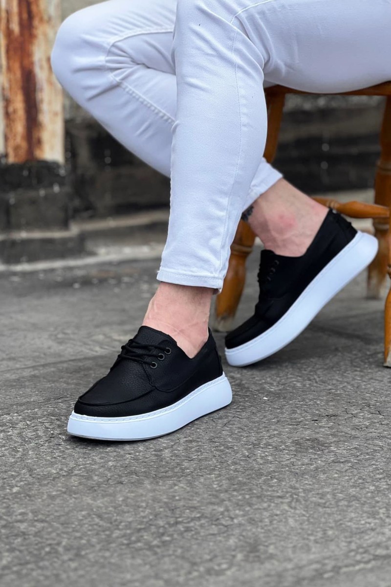 Erkek Günlük Ayakkabı - Siyah Beyaz - 508